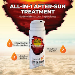 Extract Wellness AfterBurn cream application demonstrates lightweight hydration for sun-kissed skin