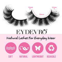 EYDEVRO D Curl lashes outer corner focus image for eye-elongating effect.