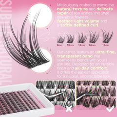 EYDEVRO durable reusable cluster eyelashes stay put for multiple wears.