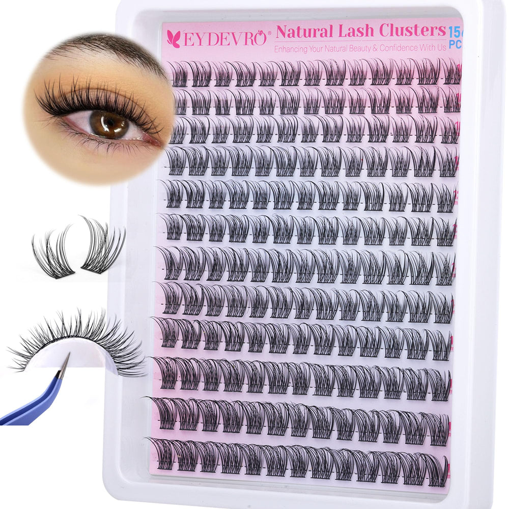 EYDEVRO natural lash clusters pack for a subtle, authentic look