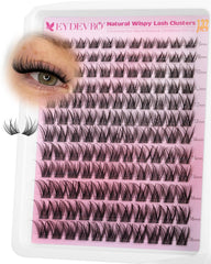 EYDEVRO natural lash clusters wispy 8-16mm offer subtle volume and natural flutter.