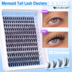 EYDEVRO Wispy Lash Clusters soft lightweight fibers deliver comfortable wear and natural movement.