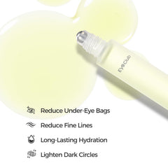 EyeClub silky serum texture absorbs quickly for smoother under-eye appearance.