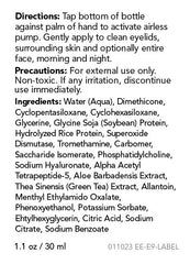 EyeEco Essential 9 serum under-eye area shows gentle, targeted hydration.