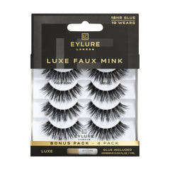 Eylure Luxe Faux Mink Regal Lashes offer dramatic length for a captivating gaze