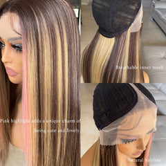 FABÉLLE layered straight wig after trimming offers customizable silhouette.