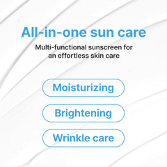 Texture close up shows a smooth non greasy sunscreen finish