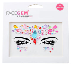 FACEGEM LONDON festival glitter stones on cheek provide radiant, photogenic shimmer