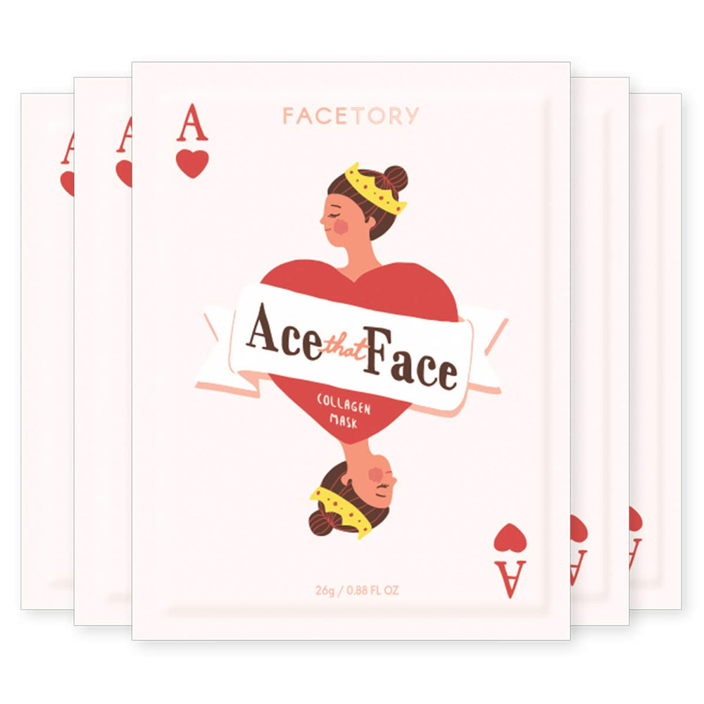 FACETORY Ace That Face Mask packaging shown for easy at home skincare.