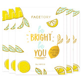 Facetory Be Bright sheet mask with gold foil and lemon for radiant, even-toned skin