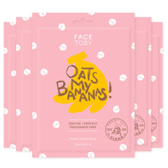 FACETORY Oats My Bananas calming sheet mask pack; hydration boost