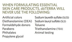 doTERRA Facial Cleanser dry-face-application demonstrates gentle daily cleansing.