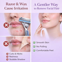 Facial Hair Removal Cream chin close-up for precise removal of fine facial hair.