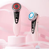 Facial Massager Galvanic 4-in-1 pink front view with red/blue LED therapy.