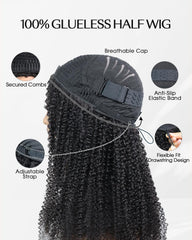 FACMOOD 100% Brazilian virgin kinky curly hair for fullness