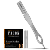 FACON beard razor with 11 blades for crisp beard shaping and clean lines