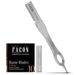FACON beard razor with 11 blades for crisp beard shaping and clean lines