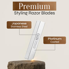 FACON platinum Japanese stainless steel blades for durable, smooth use.