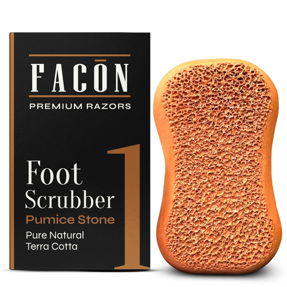 FACON pumice stone for feet-heel-smoothing, natural exfoliation in shower.