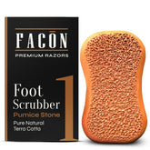 FACON pumice stone for feet-heel-smoothing, natural exfoliation in shower.