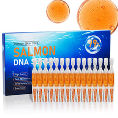 Faczuryn Salmon DNA Serum bottle and ampoule ready for use; boosts hydration and radiance.