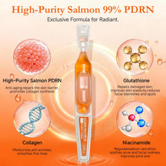 Faczuryn Salmon DNA Serum box with sealed tubes; travel-friendly and sterile.