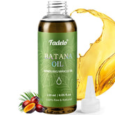 Fadelo Batana Oil bottle close-up for scalp nourishment.