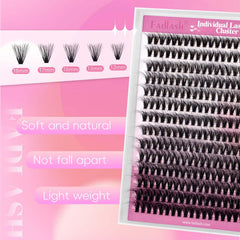 FADLASH 40D lash clusters 12-18mm – versatile lengths for dramatic eyes.
