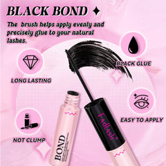 FADLASH lash glue close-up emphasizes waterproof hold concept.