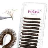 FADLASH dark brown 0-07D easy fan lashes for quick volume.