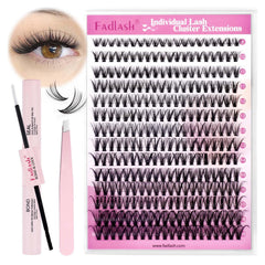 FADLASH DIY kit contents laid out for easy at-home lash application.