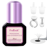 FADLASH eyelash-extension glue strong hold close-up for long-lasting retention.