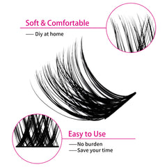Soft, lightweight FADLASH fibers keep lashes comfortable all day.