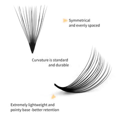 Effortless pickup of FADLASH premade fans with tweezers for clean application.