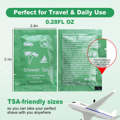 fafortune travel-size body wash packets for on-the-go hygiene