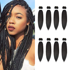 Fairise 8-pack pre-stretched braiding hair 16 inch for quick, natural-looking installs.