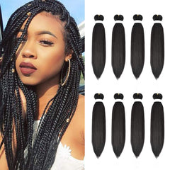 Fairise pre-stretched braiding hair 20-inch pack close-up, showcasing natural yaki texture.