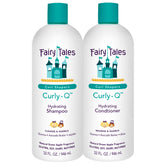 Fairy Tales Curly-Q shampoo bottle promotes hydrated, defined kids' curls.