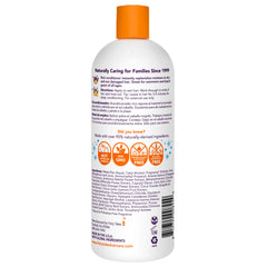 Fairy Tales Swimmer Conditioner front label detail highlights natural ingredients and safety.