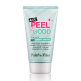 Faith in Face AHA Peel gel bottle pour demonstrates gentle exfoliation for radiant skin.