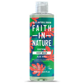Faith In Nature Aloe Vera Rejuvenating Body Wash bottle for gentle cleansing and hydration