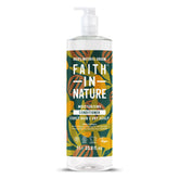 Faith in Nature natural conditioner bottle side view showing large family-size container