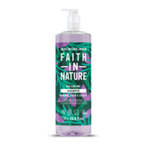 Faith in Nature natural shampoo bottle with calming lavender and geranium for a gentle cleanse