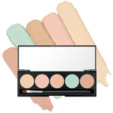 Falocutus 5 color concealer palette with brush for versatile correction and blending