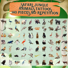Fancy Land lion tattoo close-up on safari sheet for pretend play.