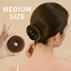 Fandamei elastic hair ties secure buns without pulling.