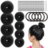 Fandamei 8-piece bun maker set for kids creates quick neat buns