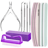 Fandamei manicure and pedicure toolkit purple contents ready for complete nail care at home or travel
