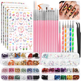 Fandamei nail art brushes set for precise, detailed designs on nails.