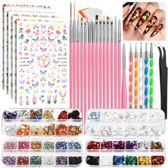Fandamei nail art brushes set for precise, detailed designs on nails.